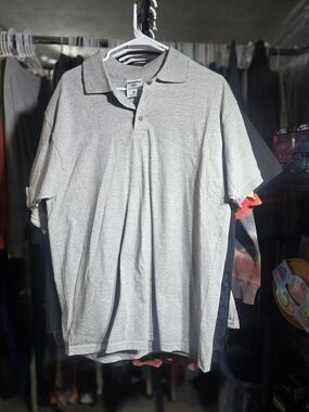 Jerzees Light Gray Men's Polo Shirt